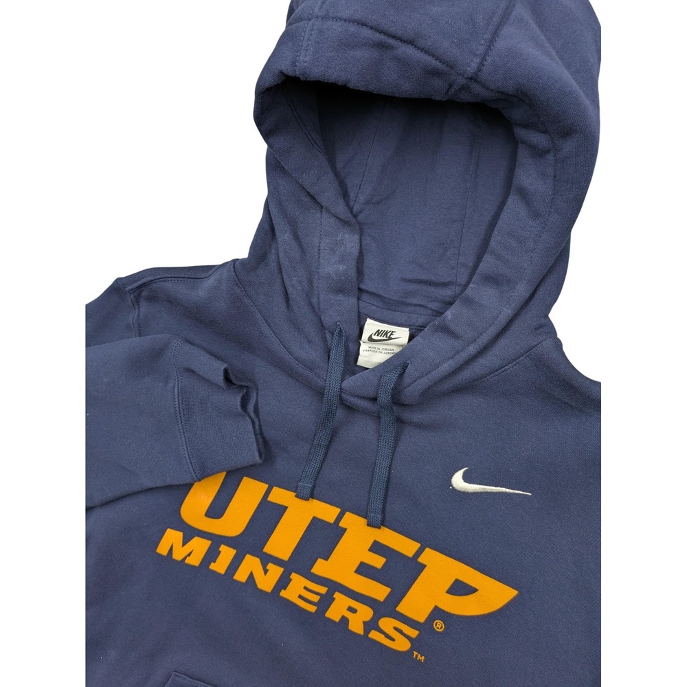 UTEP Miners Hoodie Sweatshirt Mens XL Blue NCAA Football Nike Logo Pullover